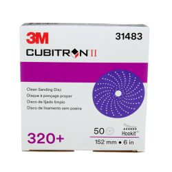 6" HOOKIT CUBITRON II CLEAN SANDING DISC 320 50/BX